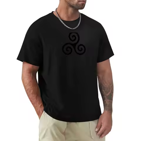 Triskelion T-Shirt cute tops cotton graphic tees heavyweights plus size clothes vintage t shirt men