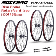 【Expert Recommended】 Mountain Road Bike Wheelset 26 Inch MTB Parts Disc Brake Double Layer Aluminum 