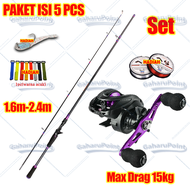 pancing 1 set lengkap kuat / joran bc casting 1 set/ joran pancing 1 set murah /pancing casting full
