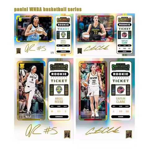 Homemade Diy Panini WNBA Basketball Series Rookie Angel Reese Caitlin Clark Collection Card Toys Gif