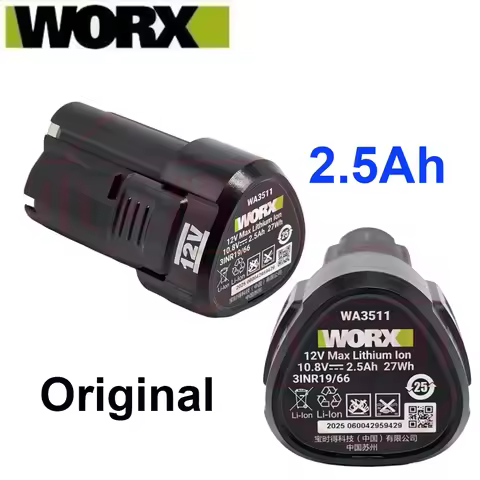 Original 12V 2.5Ah battery for WORX Kress 12V WA3506 WU280 WX128 WX129 WX540 WU127 WU128 WU130 WU131