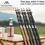 Mountainhiker 2.3m/2.8m/Adjustable tarp pole outdoor aluminum camping tent pole awning pole  Batang 
