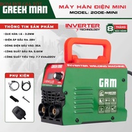 GREEKMAN 200E-MINI Electric Welding Machine, High Power 7.7KVA*220V, Welding Stick 1.6mm-3.2mm, Infl
