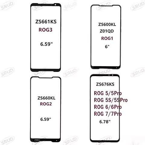 5PCS 1:1 Glass With OCA For ASUS ROG 2 3 5 5S 6 7 8 9 Pro Touchscreen front outer glass lens replace