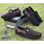Swiss Polo Casual Lifestyle Smart Look Men Loafer Shoes / Kasut Sampan Lelaki Polo Bergayap