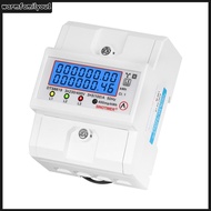 【สต๊อกพร้อม】Din Rail 3 Phase 4 Wire Energy Meter AC 380V 100A 50/60Hz Power Consumption Monitor KWh 