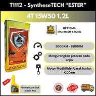 JETRON BLACKGOLD T1112-TECH Synthese"TECH" ESTER 1.2L 15W50 4T Motorcycle Engine oil, Minyak Pelinci