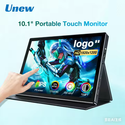 Unew 10.1 inch 1920x1200 16:9 60Hz Touch Screen Portable Monitor for Laptop CCTV Car Computer Displa