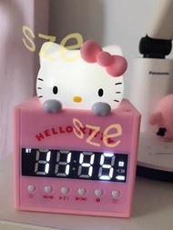 kitty鬧鐘連藍牙喇叭， 床頭燈