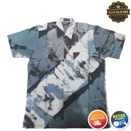 Kemeja Pria Lengan Pendek Kasual Motif Batik Abstrak Remaja Dewasa Katun Keren Distro Terbaru Hem Ba