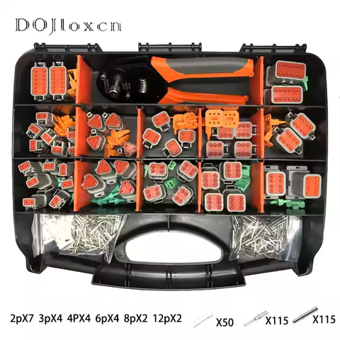321pcs Deutsch DT Series Waterproof Connector Kit Repair Tool Box DT06-2/3/4/6/8/12S DT04-2/3/4/6/8/
