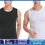 MR Men Adult Plain Cotton Singlet Tank Top Sleeveless Airy Breathable Baju Singlet TS2014 TS2101 GIL