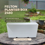 (READY STOCK) FELTON PLANTER BOX 2480 white & dark brown