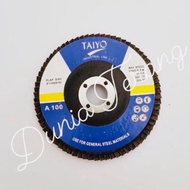 Flap Disc 4" TAIYO 40 60 80 100 120 150 180 240 - Amplas Tumpuk 100x16mm Amplas Gerinda Flap Disk