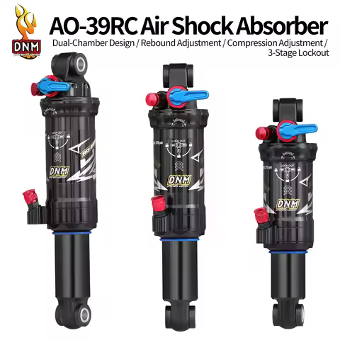 DNM 39RC Air Shock Absorber 165/190/ 200mm With Damping Adjustment 3-stage Locking Double Chamber MT