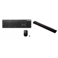 Elecom Wireless Keyboard and Mouse Set - Slim Full-Size Membrane Keyboard - Black