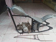 rangka Chopper bahan buat mesin bebek