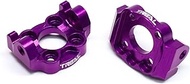 TREAL Aluminum 7075 Front C Hubs Spindle Carrier Set (L/R) 0 Degree for 1/18 Mini LMT(Purple)