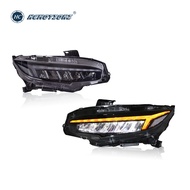 HCMOTIONZ เหมาะสำหรับชุดไฟหน้าชุดไฟหน้าเลี้ยวและอะไหล่ Honda Civic 16-21 RGB