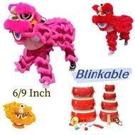 【In stock】Blinkable 6/9 inch Children's Lion Dance Props Xingshi  Lion PerformanceKindergarten Lion Dance Lion's Head Set Toys-Lion Dance KLH5