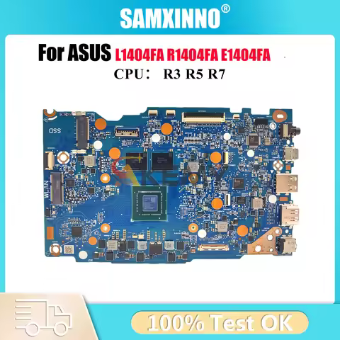 E1404FA Laptop Motherboard For ASUS EeeBook E14 L1404FA R1404FA E1404F E1404FA Mainboard W/ R3 R5 R7