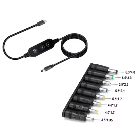 USB C To DC Power Boost Cable Type C To DC Fast Charging 5V To 12V Boost Converter Cable Adapter for