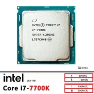 อินเทลใช้คอร์ i7-7700K i7 7700K 4.2 GHz 8M 91W โปรเซสเซอร์ซีพียู LGA 1151