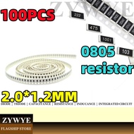 100pcs Resistor 0805 Chip Resistor 0R 2.2 R 4.7 R 3.3 R 100R 200R 330R 470R 1K 2K 3.3K 4.7K 5.1K 10K