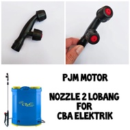 2H Nozzle Nozel Nojel Hitam cabang 2 Kepala Spuyer Sprayer Gendong Semprot Hama elektrik Baterai Aki