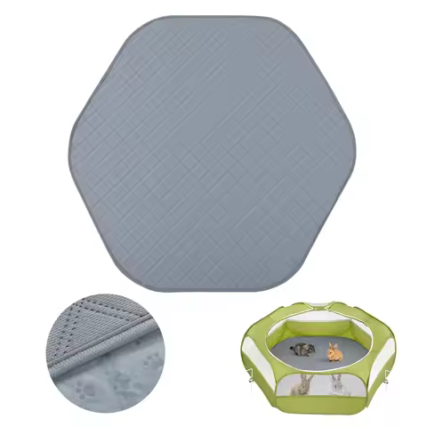 Pawaboo Pee Pad for Dogs and Cats 44.5in Pet Absorbent Hexagon Mat Reusable Dog Playpen Liner Waterp