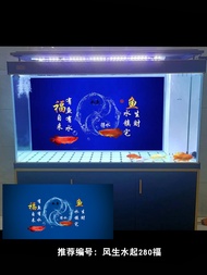 Fish Tank Background Paper Painting HD Image d 3D Fish Tank Wallpaper Feng Shui Prosperity Hundred B