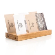 Vertical business card holder Wood photo holder Wooden desk organizer