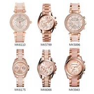 MICHAEL KORS นาฬิกาข้อมือผู้หญิง รุ่น MK5799 MK6066 MK5896 MK6110  Chronograph - Rose Gold MK3192 On