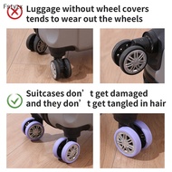 Fstyzx 4PCS Luggage Wheels Protector Silicone Wheels Caster Shoes Travel Luggage Suitcase Reduce Noise Wheels Guard Cover Accessories SG