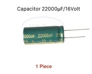 22000uf 16V Capacitor 22000uF 16V คาปาซิเตอร์ 22000uF16V ขนาด 18.0x40.0mm จำนวน 1 ชิ้น