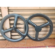 Luce 20 inchi 451 Three Spoke Folding Bike Carbon Wheelset