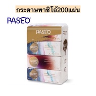 Paseo พาซิโอ ทิชชู่ กระดาษเช็ดหน้า หนา 2 ชั้น ซอฟท์แพค 200 แผ่น แพ็ค 4 ห่อ (8993053121292)