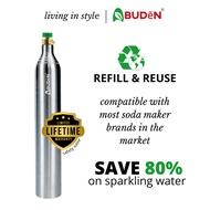 ABUDEN CO2 Gas Cylinder 0.6L Tank 425g Halal 40L Sparkling Water Machine CO2 Compatible with Most Br