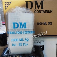 PROMO / TERMURAH 1 dus Thinwall DM 1000 ML SQ Kotak Makan kotak sayur