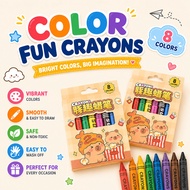Realeos 8pcs Crayon Cute Cartoon Capybara Kids Student Birthday Goodies Gift Doorgift Alat Tulis Sta