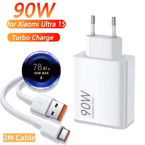 90W USB Fast Charger,6A Type C Cable,EU US Adapter Quick Charge 3.0 for iPhone VIVO Oneplus Xiaomi 1