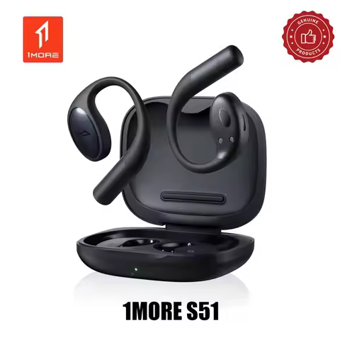 1MORE S51 Sport Open Earphones Lightweight Fit Bluetooth 5.3 Large Battery Bass More+IPX5 Waterproof