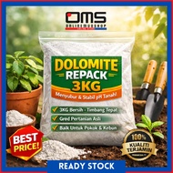 Dolomite Agricultural Grade Repack 3KG | Soil pH Stable | Tree & Garden Lime Fertilizer