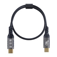 Short USB C Thunderbolt 4 Cable 1.65ft, USB4 Braided Cables 40Gbps, 8K 60Hz PD 240W Compatible with