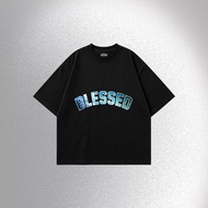 JELOOF Oversize Blessed Christian Tshirt | Cotton 20s Premium T-shirt 200gsm+