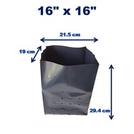 Polybag  16" x 16" Hitam UV 2% (1 kg - 16/17pcs)