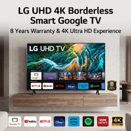 LGUHD 4K Borderless Smart Google TV 32-58 Inch  8 Years Warranty DVB-T2 Netflix YouTube  MYTV MyFree