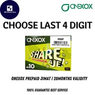 XOX SIM CARD onexox prepaid 36months validity Choose Last 4 Digit