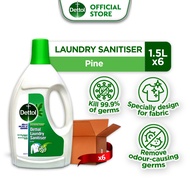[Carton of 6] Dettol Disinfectant Laundry Sanitizer - Fresh Pine - 1.2L Free 300ml (Kills 99.9% of V