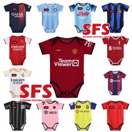 【SFS】 Top Quilty Newborn Baby Jersey Romper Infant Soccer Football Jersey Liverpool Barcelona Juv Madrid